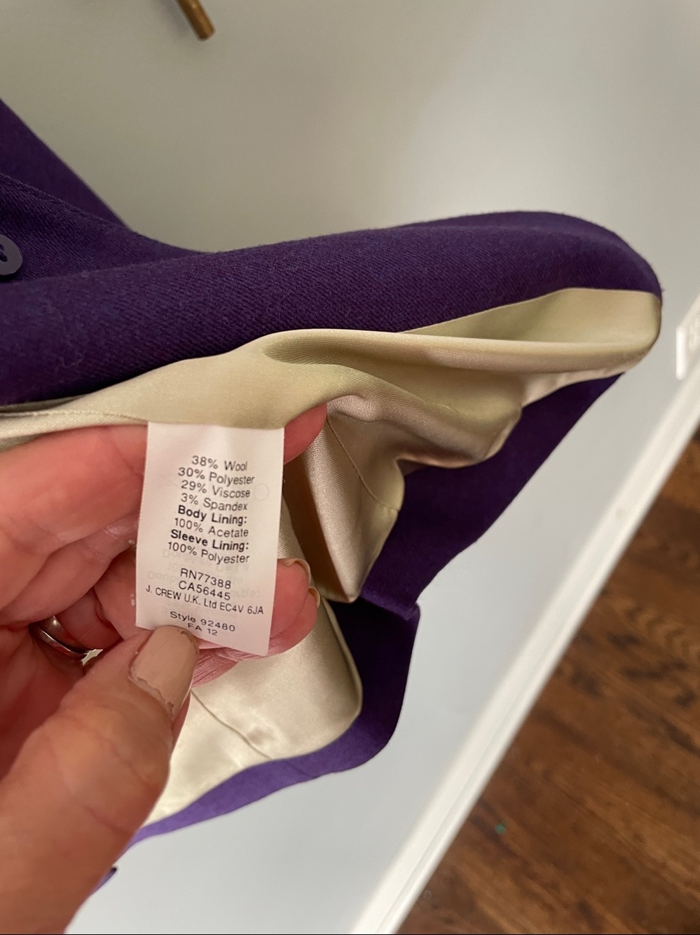 J Crew Purple Schoolboy Blazer - Picture 7 of 11